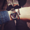 Fashion Triangle Transparent Watch Women'S Leather Watches Ladies Watch