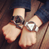 Fashion Triangle Transparent Watch Women'S Leather Watches Ladies Watch