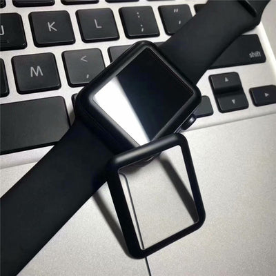Suntaiho 5D Full Cover glass film for Apple Watch 42 38 mm Series 3 2 1Full gel Screen Protector Titanium alloy fram for i Watch