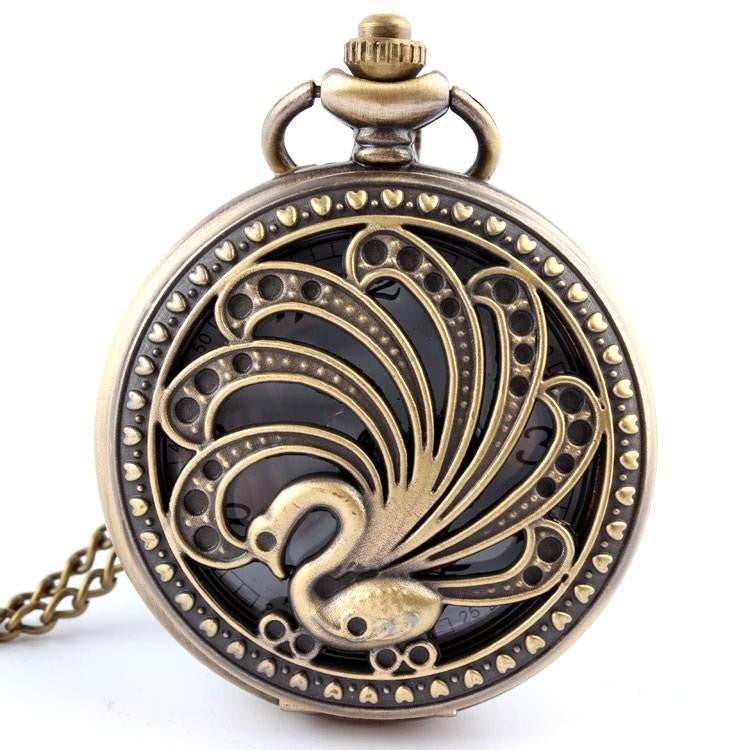 Creative Pocket Watch Personality Retro Pocket Watch Peacock Pocket Watch