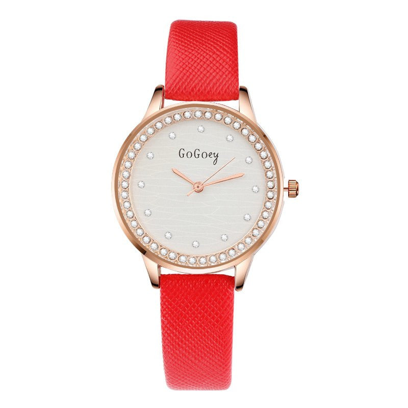 Fashion Wrist Watches Luxury Diamond Women'S Watches Leather Ladies Watch