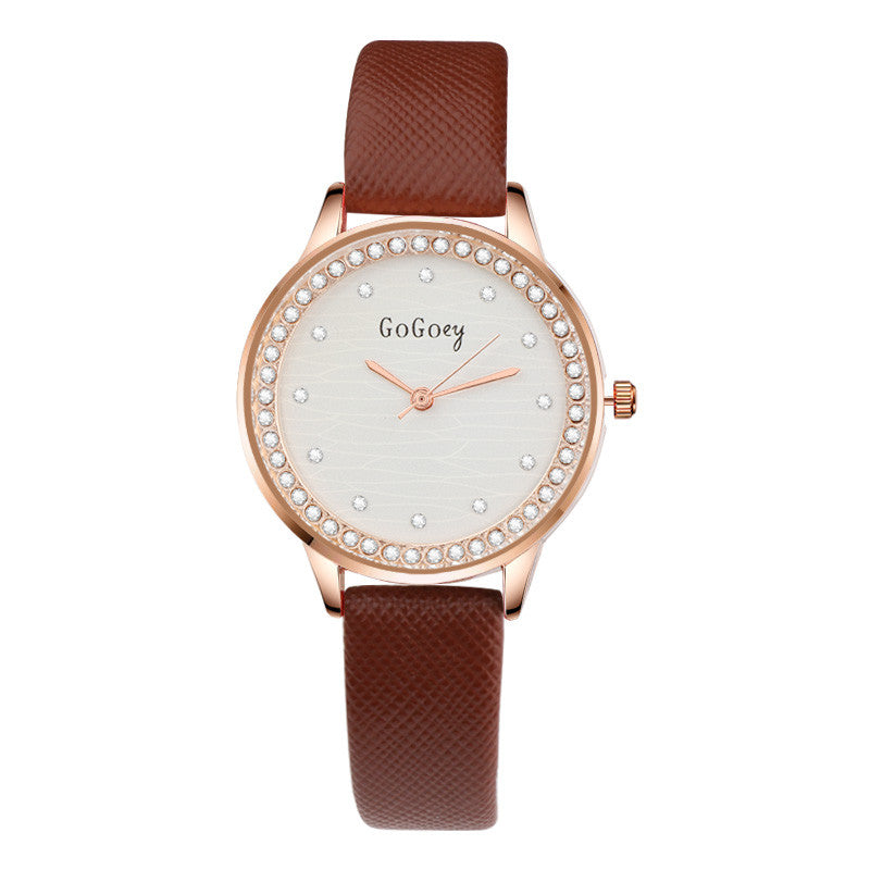 Fashion Wrist Watches Luxury Diamond Women'S Watches Leather Ladies Watch