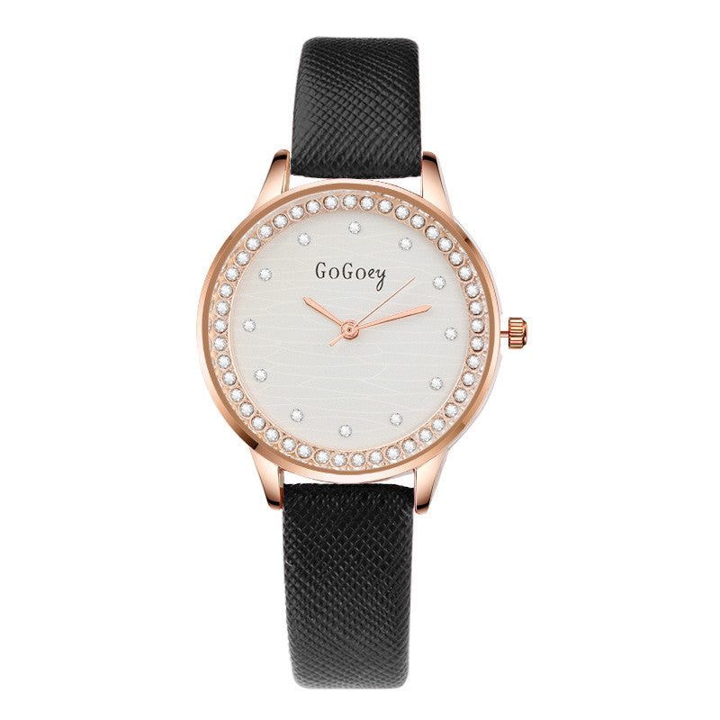 Fashion Wrist Watches Luxury Diamond Women'S Watches Leather Ladies Watch
